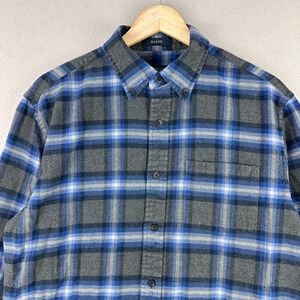 Pendleton MASON Shirt Mens Small Blue Plaid Long Sleeve Cotton Button Up Preppy